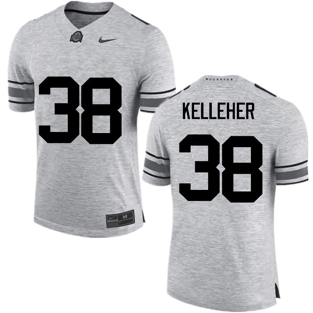 Logan Kelleher Ohio State Buckeyes Men's NCAA #38 Nike Gray College Stitched Football Jersey HKI6856TW